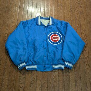 80's Chicago Cubs Bomber Jacket Made in USA - Size XL